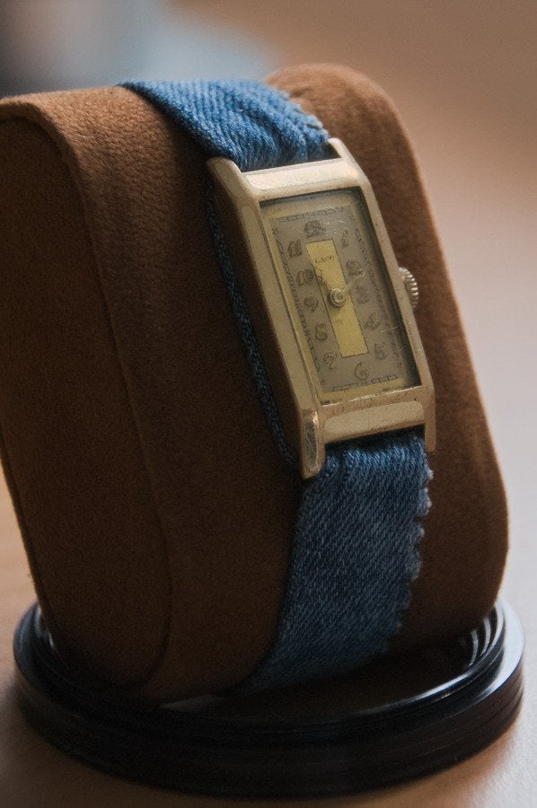 Laco tank-style horloge met 445 Cal., Overige merken, Staal, Met bandje, 1900 tot 1930