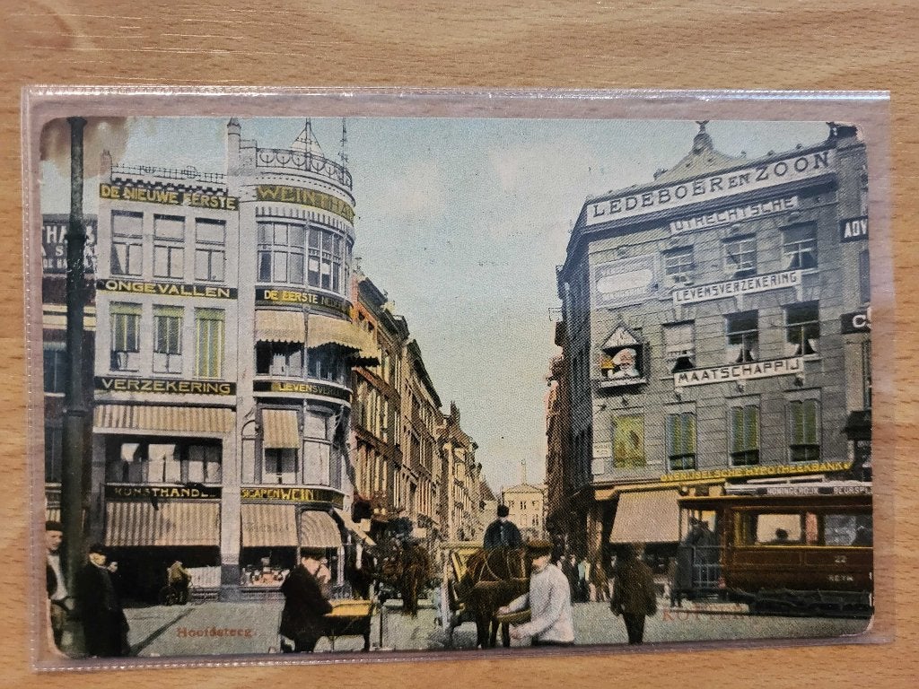 ansicht ROTTERDAM Hoofdsteeg - prachtige gevelreclames, Ophalen, Voor 1920, Zuid-Holland