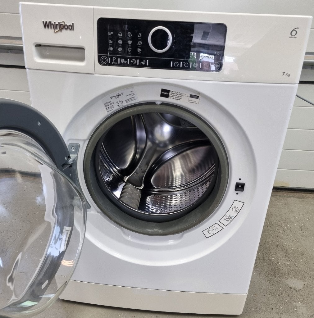 Als nieuwe Whirlpool wasmachine 1400t 7kg uit 2019, Ophalen, Zo goed als nieuw, Voorlader, 85 tot 90 cm
