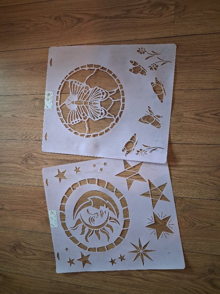 Knutsel sjablonen vlinders en zon/maan, Overige thema's, Nieuw, Ophalen of Verzenden, Kunststof