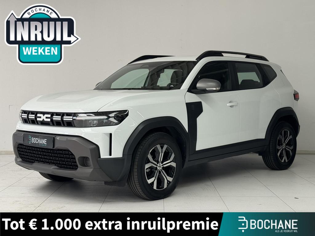 Dacia Duster 1.6 Hybrid 140 Expression | Apple CarPlay / And, Auto's, Dacia, Stof, Gebruikt, 4 cilinders, Wit