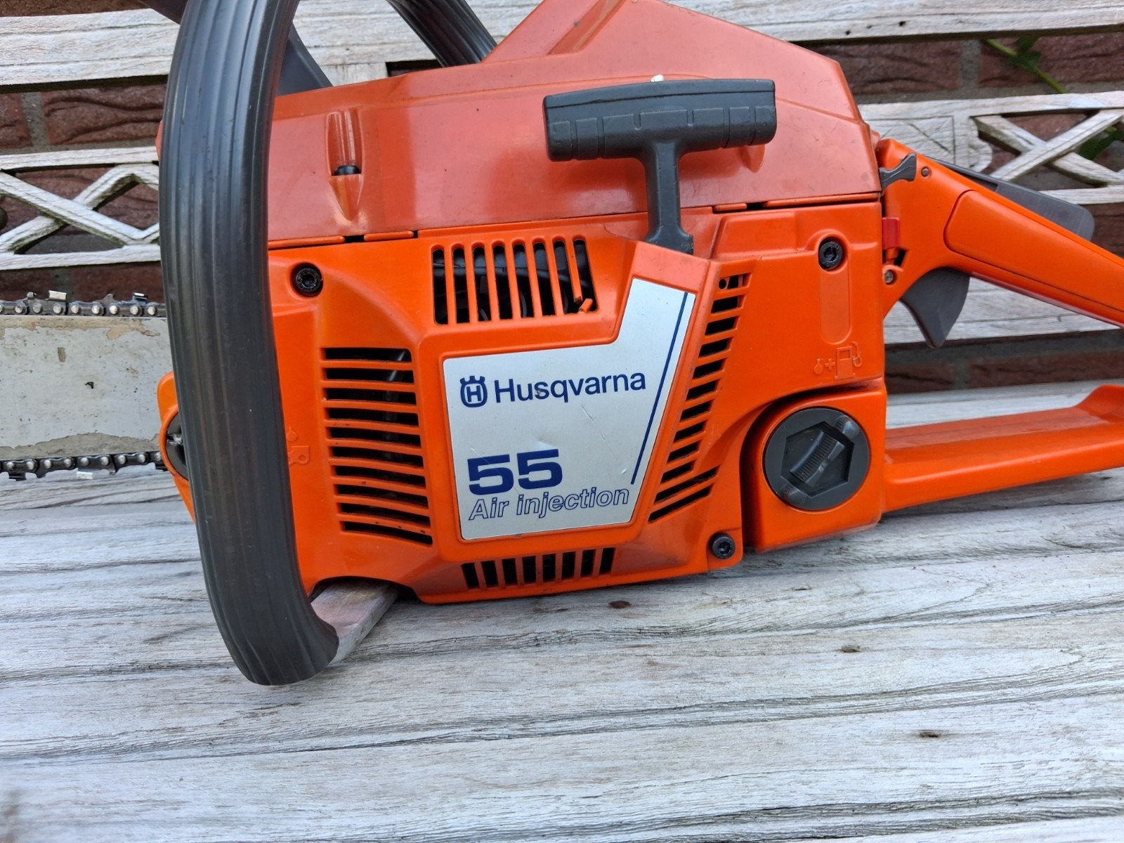 Mooi solide husqvarna kettingzaag 55, Ophalen of Verzenden, Gebruikt