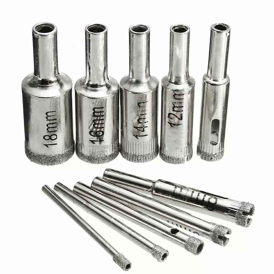T.k 10 delige set 3 mm tm 18 mm diamant tegelboren gatenzaag, Ophalen of Verzenden, Nieuw