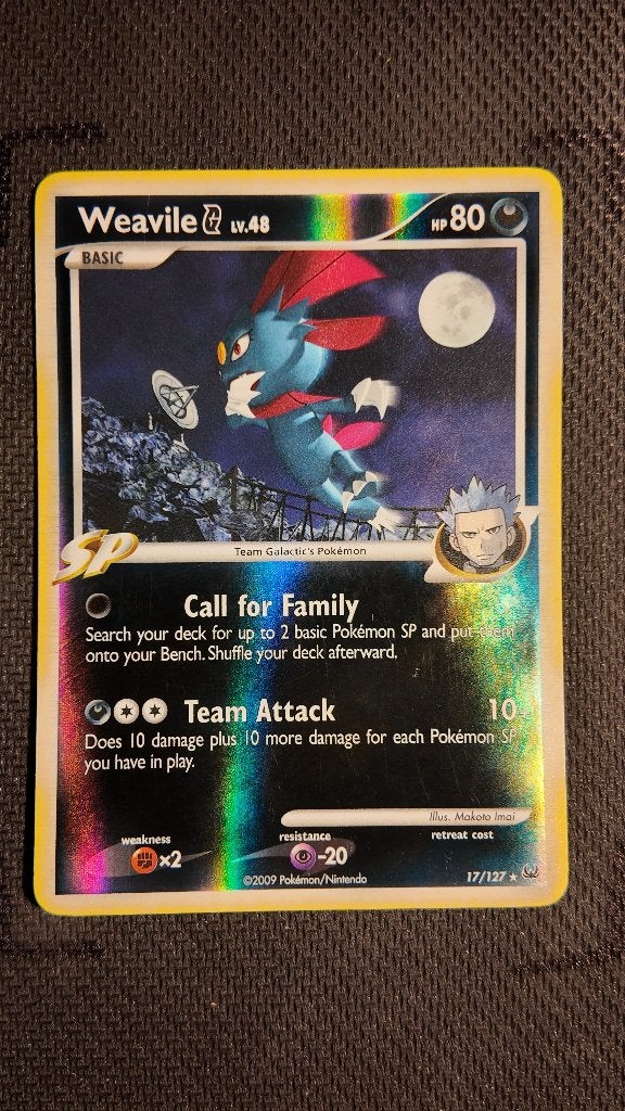 Weavile G 17 Platinum | Pokemon kaart, Ophalen, Zo goed als nieuw, Losse kaart, Foil