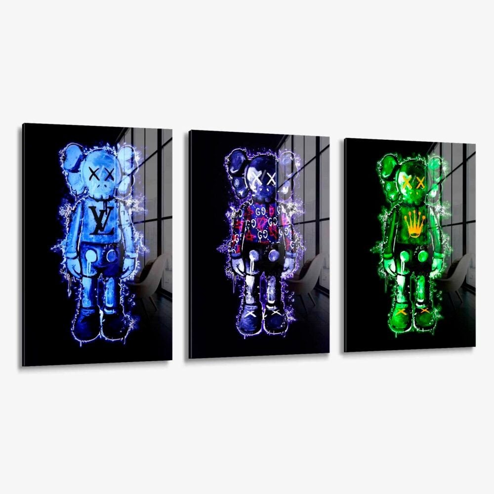 Glasschilderijen Limited Edition Hype Figure - Set van 4, Ophalen