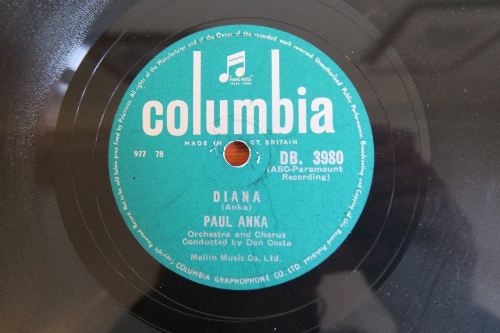 Paul Anka Diana 78 toeren Rock-Ola Wurlitzer AMI Seeburg, Cd's en Dvd's, Rock, Gebruikt, 10 inch, Ophalen of Verzenden