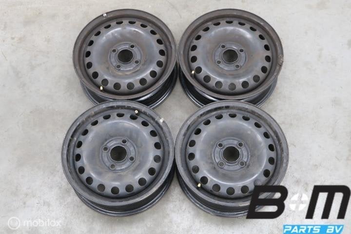 Set 14 inch stalen velgen VW Up! KBA43736, Auto-onderdelen, Banden en Velgen, Gebruikt, Velg(en)