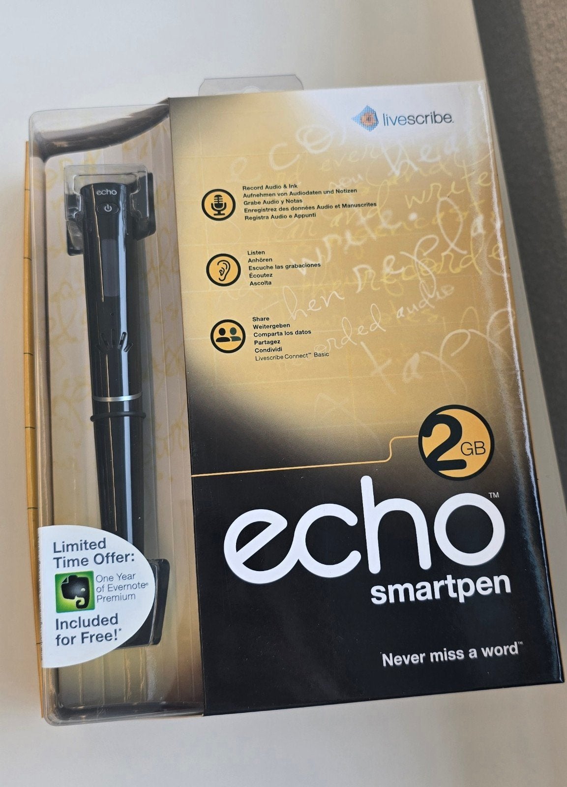 Livescribe Echo Smartpen 2GB - Nieuw in verpakking, Ophalen of Verzenden