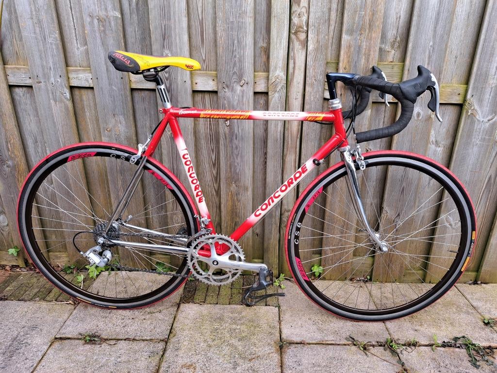 Concorde Toscana 56ct in nieuwstaat met Campagnolo, Fietsen en Brommers, Fietsen | Racefietsen, 28 inch, Velgrem, Zo goed als nieuw