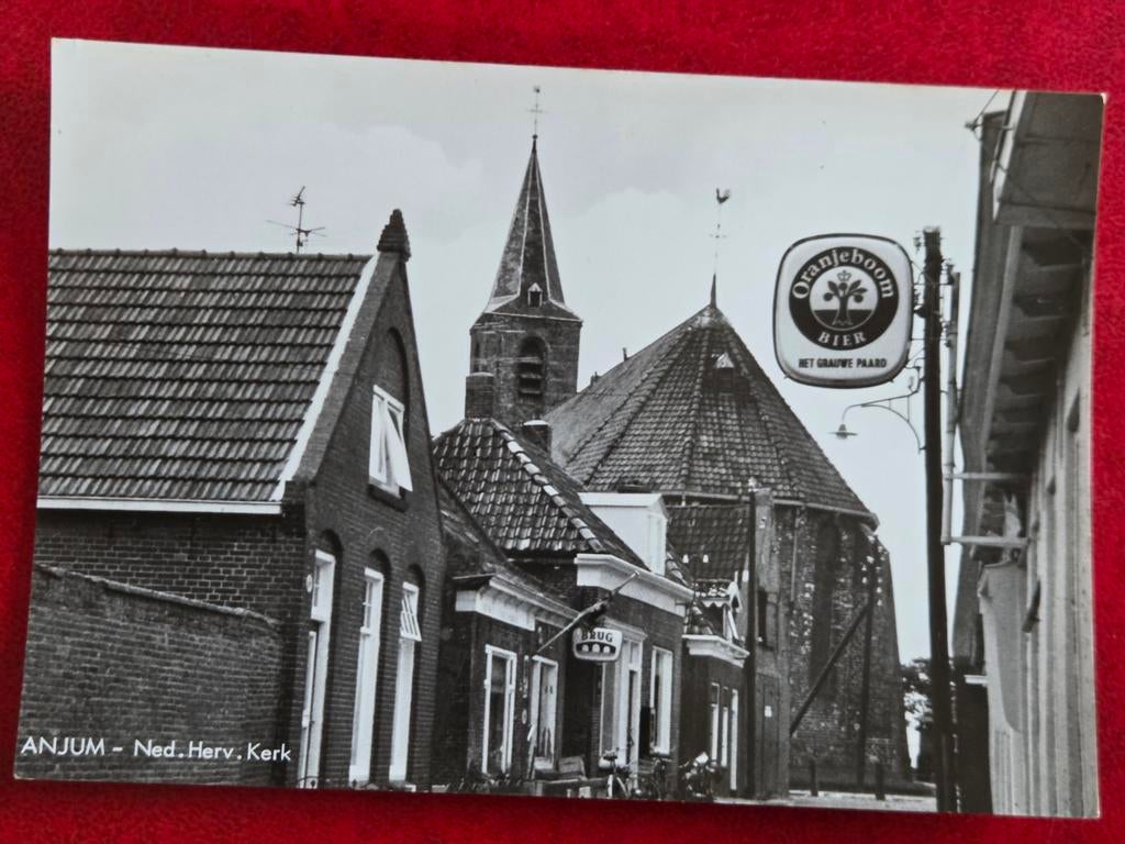 Anjum bij Lauwersoog Ned. Herv. Kerk, Ophalen of Verzenden, Voor 1940, Zo goed als nieuw, Overige onderwerpen