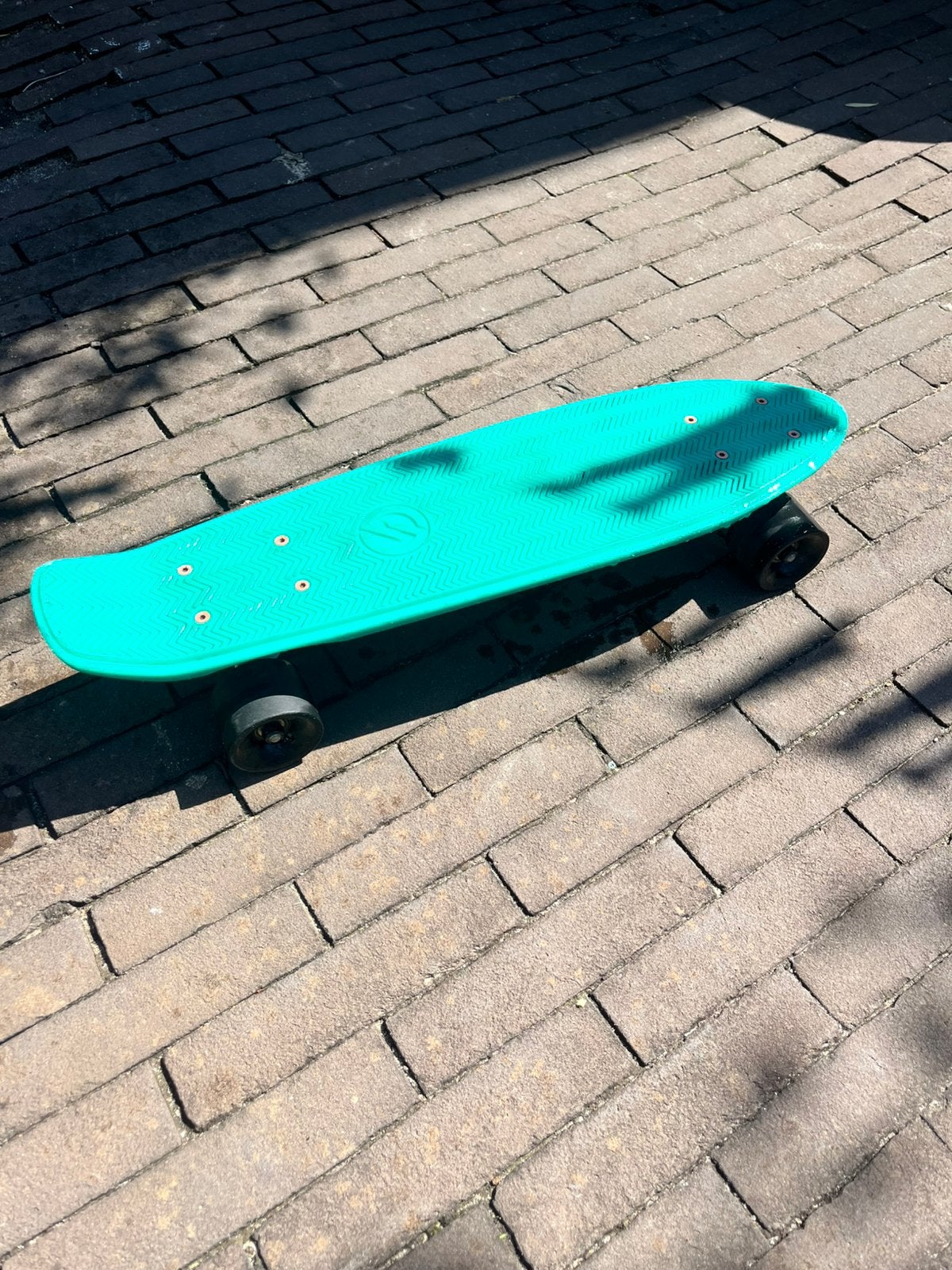 Kinder skateboard metaal groen, Ophalen, Zo goed als nieuw