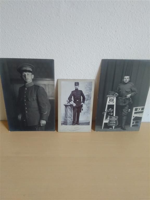 3x foto NL militairen NL pre40, Ophalen of Verzenden, Landmacht, Nederland, Foto of Poster