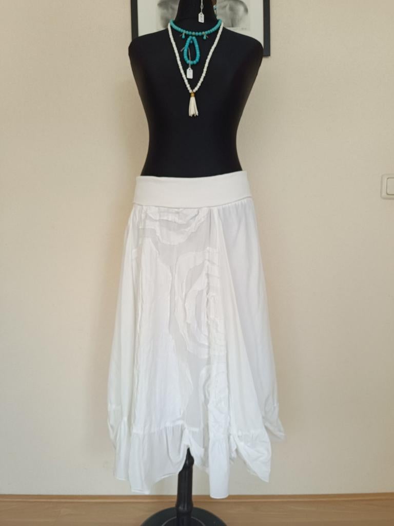 Ibiza Rok kleur wit merk lisa campione M / 38, Maat 38/40 (M), Wit, Lisa campione, Ophalen of Verzenden