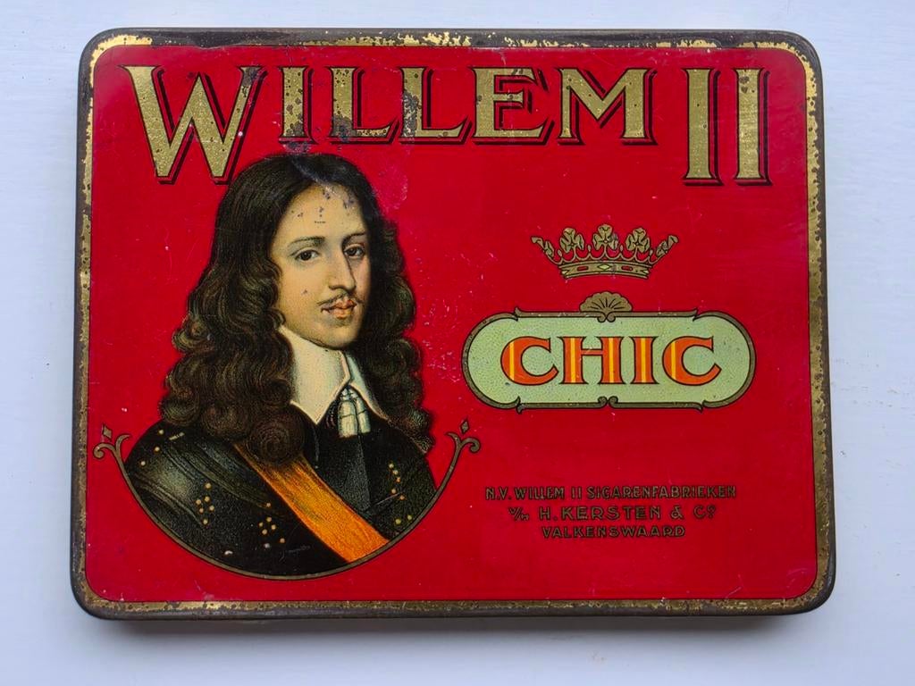 Willem II Chic Valkenswaard sigaren blik, Verzamelen, Blikken, Ophalen of Verzenden, Gebruikt, Overige