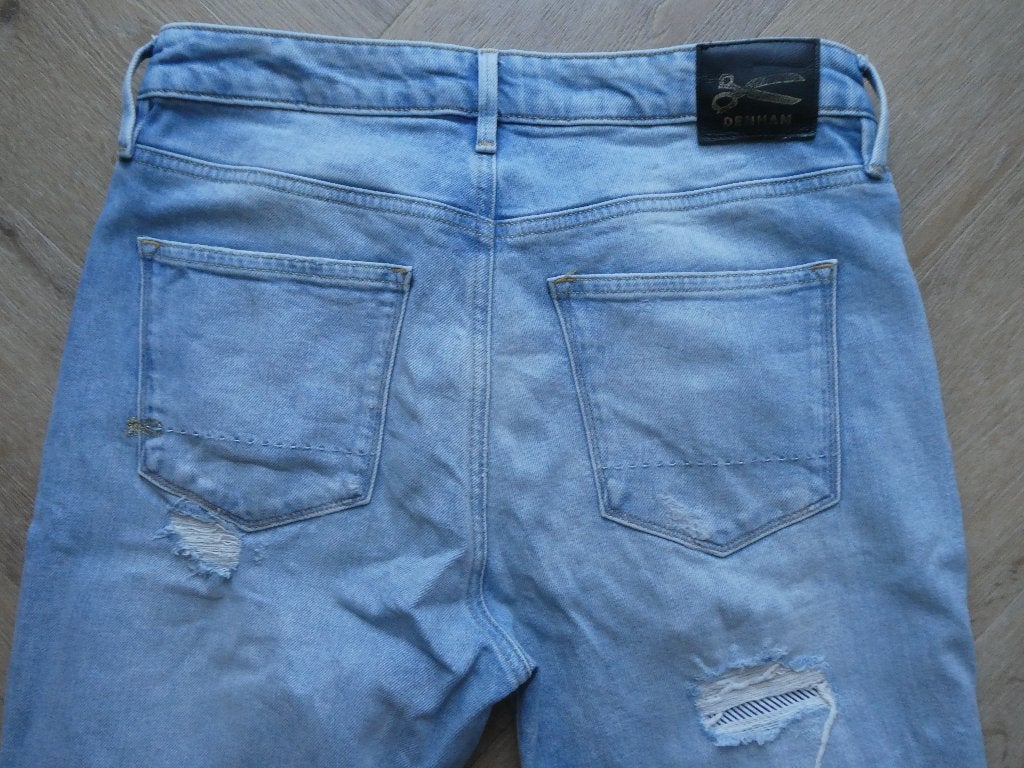 Dames Denham Heidi, High Rise, Straight Fit maat 30-32, Denham, Blauw, Ophalen of Verzenden, Zo goed als nieuw