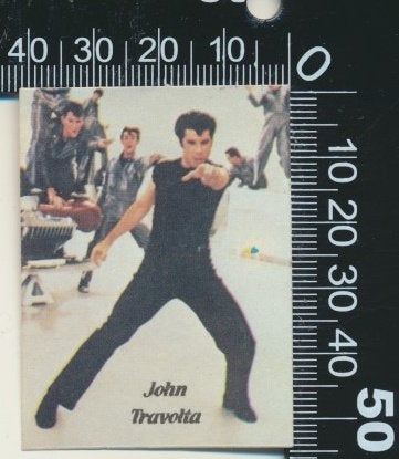 Sticker: Grease - John Travolta (20), Ophalen of Verzenden, Zo goed als nieuw, Film, Tv of Omroep
