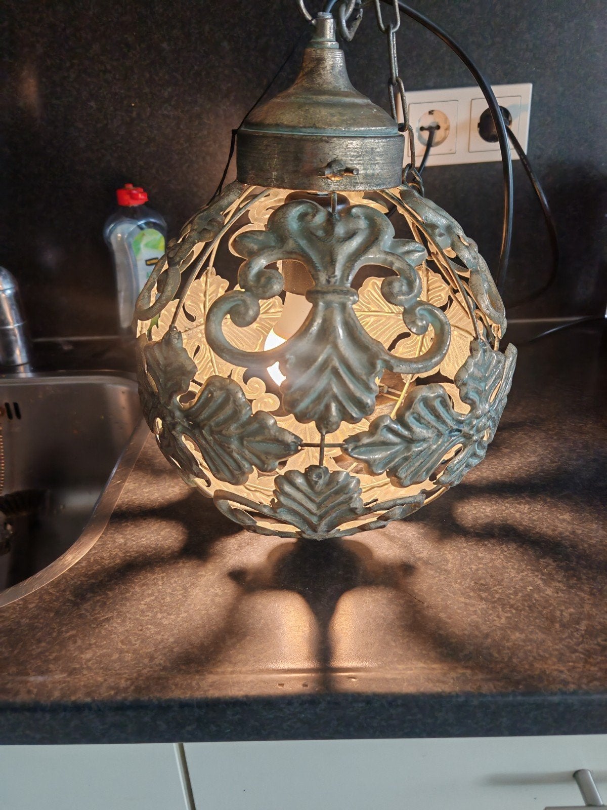 koperen lamp bieden, Ophalen of Verzenden