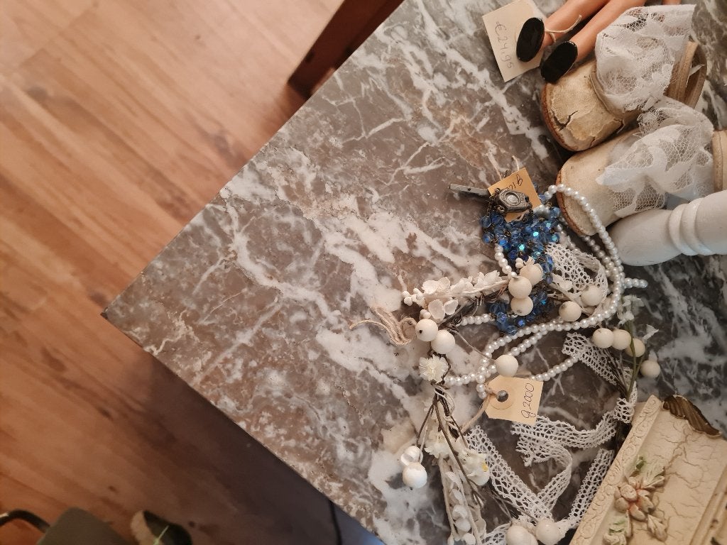Antieke commode met marmeren blad foto 1 t/m 3, Ophalen