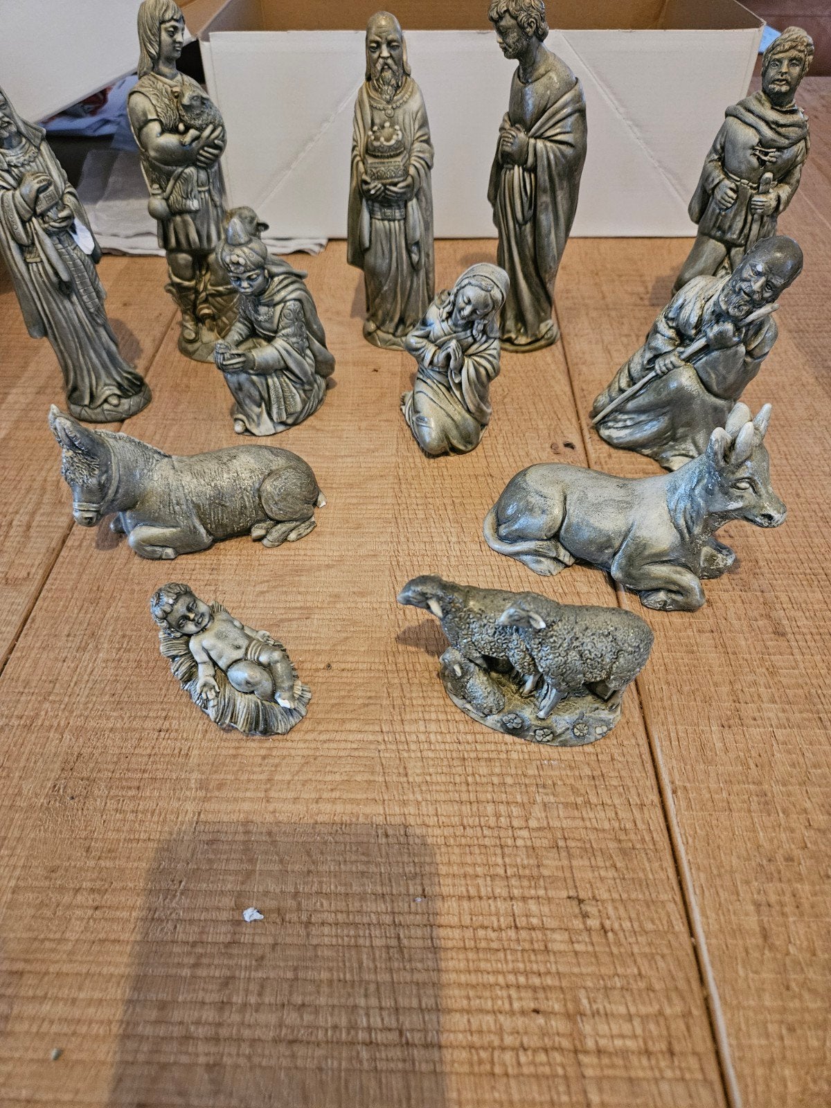 Kerst beeldengroep, Jozef, Maria, Jezus,schaap,os,enz..kerst, Diversen, Kerst, Ophalen of Verzenden, Gebruikt