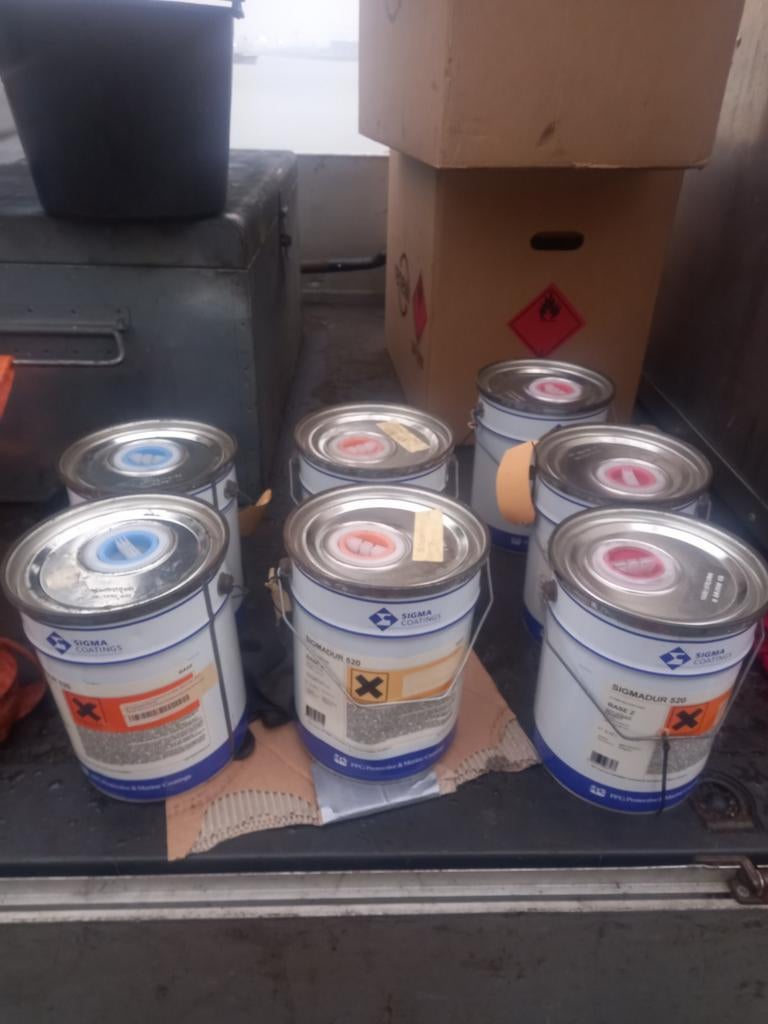 2 componeten verf verschillende kleuren voor oa de boot, Ophalen of Verzenden, Wit