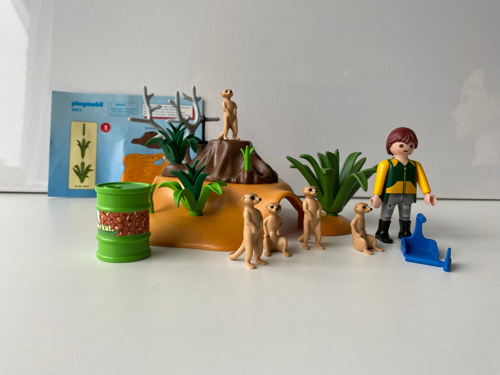 Playmobil 4853: Stokstaartjes met verzorger, Ophalen, Gebruikt