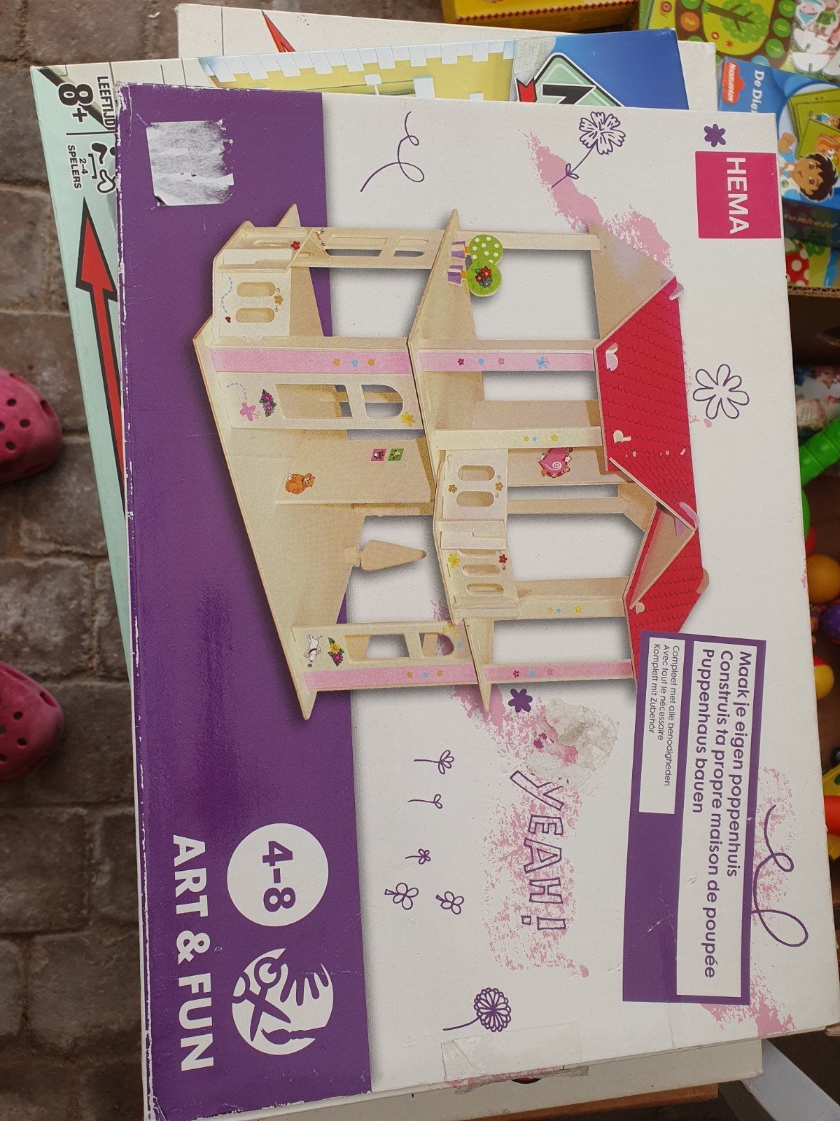 Houten huis, Kinderen en Baby's, Speelgoed | Poppenhuizen, Ophalen of Verzenden, Nieuw, Poppenhuis