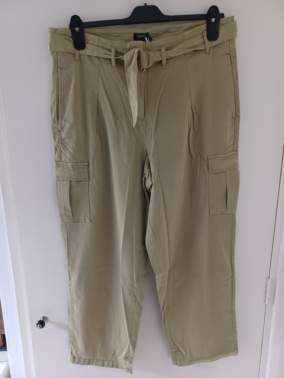 yesta nieuwe khaki stoere worker broek in maat 46, Overige kleuren, Ophalen of Verzenden, Broek of Spijkerbroek, Nieuw