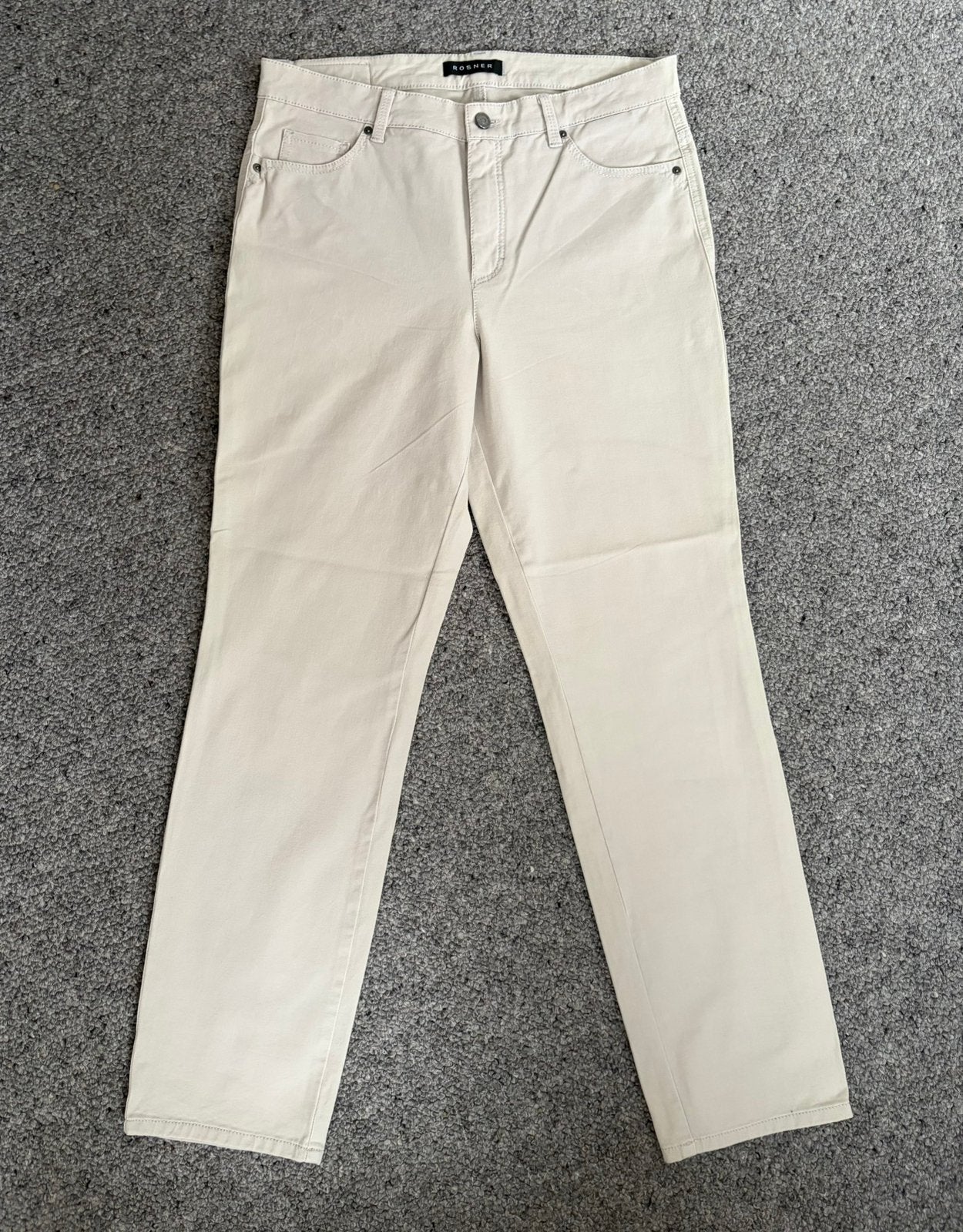 Rosner Audrey, licht beige broek, maat 42/30, Kleding | Dames, Beige, Maat 42/44 (L), Ophalen of Verzenden, Zo goed als nieuw