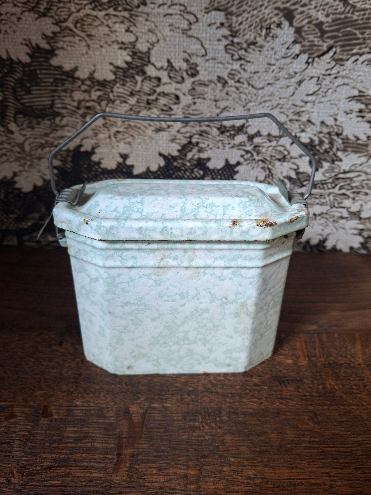 Vintage Franse emaille lunchbox, Antiek en Kunst, Ophalen of Verzenden