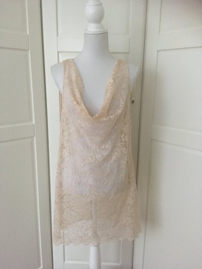 Expresso nude kanten mouwloze top, maat 38 M (valt als L), Kleding | Dames, Maat 38/40 (M), Expresso, Beige, Ophalen of Verzenden