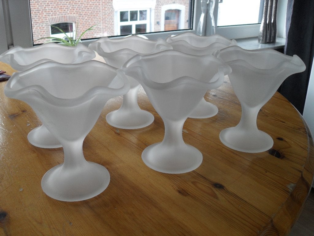 6 FIDENZA DESSERT BOWLS., Glas of Glazen, Overige merken, Nieuw, Ophalen of Verzenden