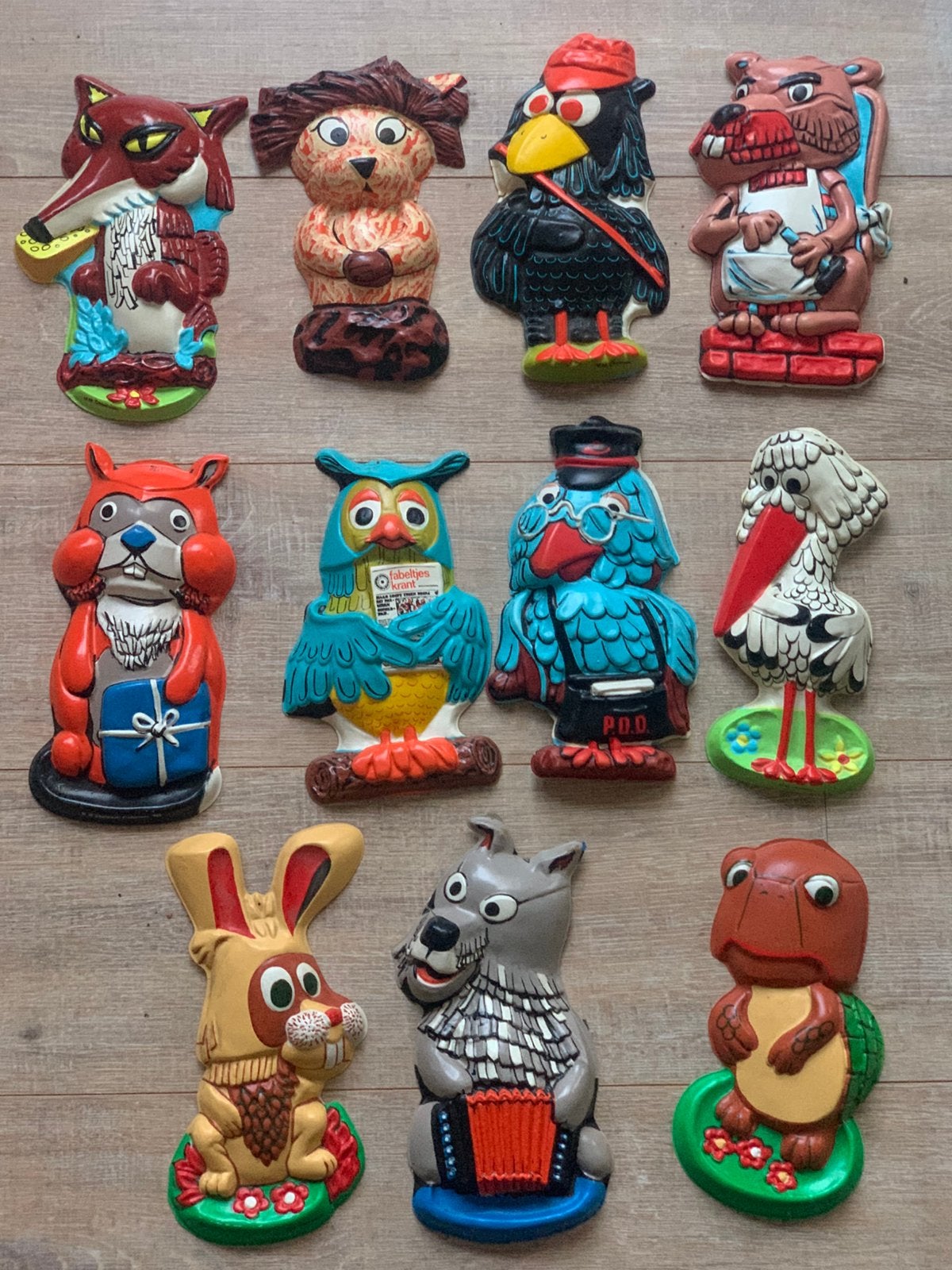 De Fabeltjeskrant vintage reliëf wandfiguren, Verzamelen, Ophalen of Verzenden, Huis en Inrichting