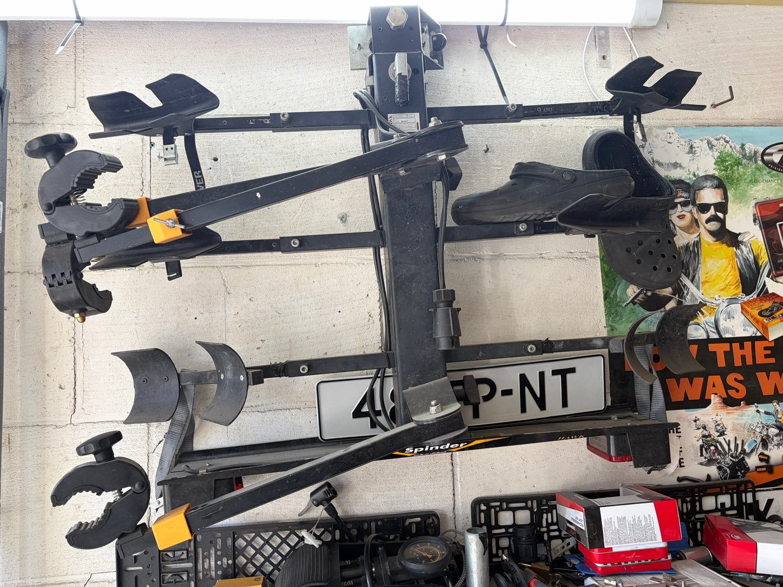 Spinder Hawk voor 2 fietsen en een fatbike, Auto diversen, Fietsendragers, Ophalen, 3 fietsen of meer, Gebruikt, Brede banden
