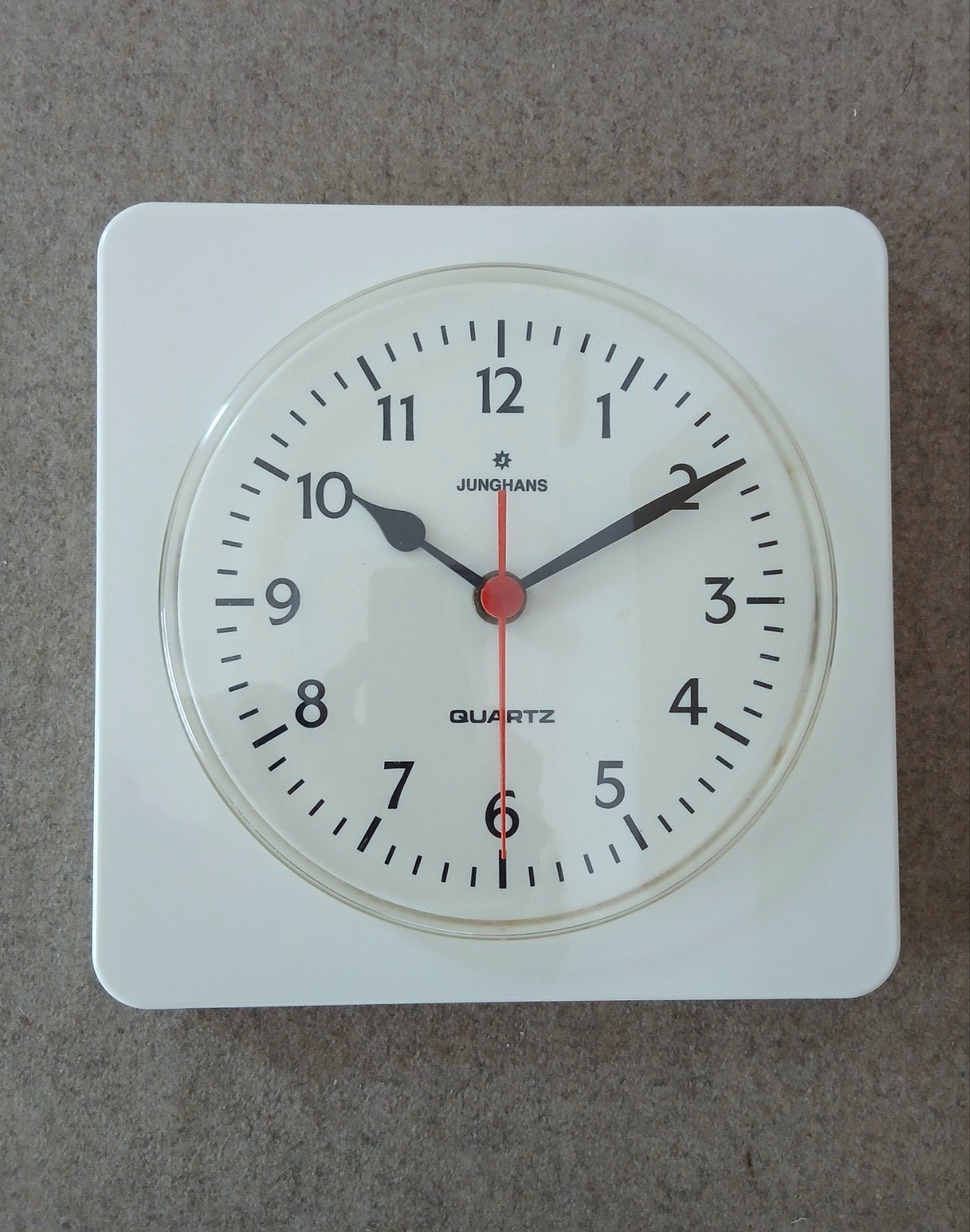 vintage Junghans keukenklok, kantoorklok - West Germany, Ophalen of Verzenden, Zo goed als nieuw, Wandklok