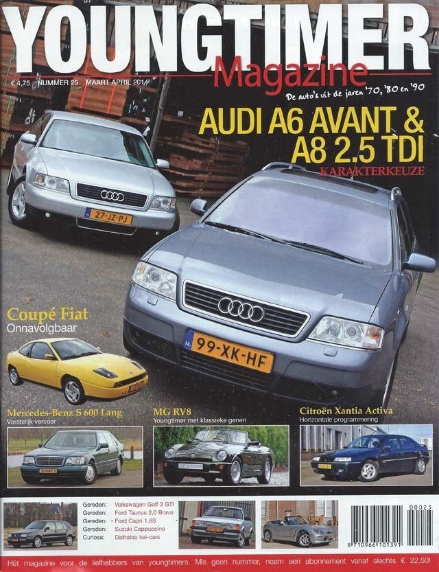 Youngtimer 25 2014: Porsche 924 - MG RV8 - Suzuki Cappuccino, Ophalen of Verzenden, Gelezen, Algemeen