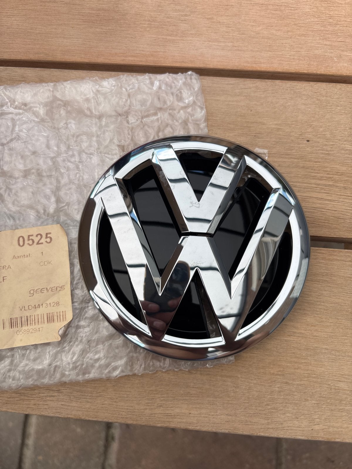 VW Achterklep Embleem Hoogglans Zwart/Chroom (510853617A), Ophalen of Verzenden, Nieuw, Volkswagen