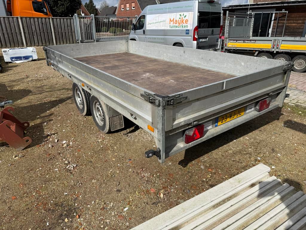 Robuuste Saris aanhanger - 2700 kg laadvermogen 4x2 meter, Auto diversen, Ophalen, Gebruikt