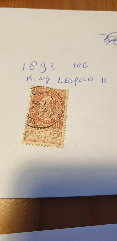 3522 belgie 1893 koning leopold 10ct, Verzenden