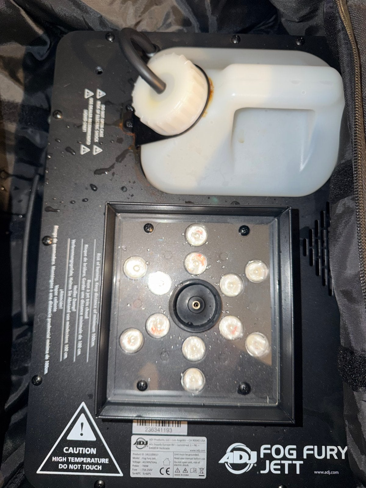 2 stuks ADJ Fog Fury Jett Rookmachine met afstandsbediening, Ophalen, Zo goed als nieuw