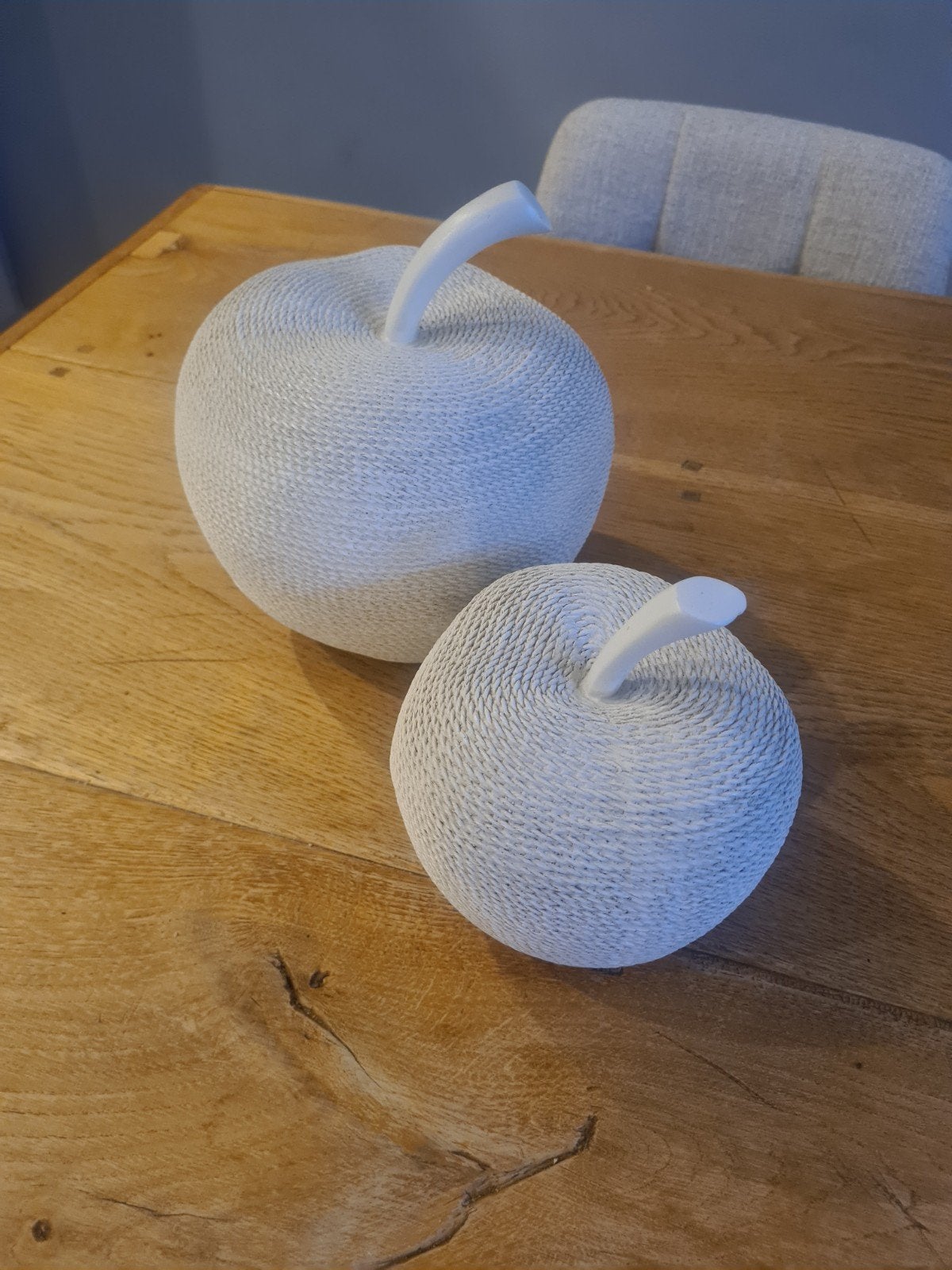 Decoratieve appels - Set van 2, Gebruikt, Ophalen of Verzenden, Modern, Wit