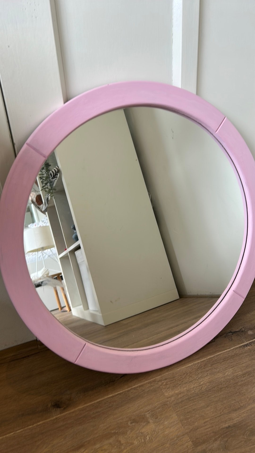 Leuke spiegel, Huis en Inrichting, Woonaccessoires | Spiegels, Ophalen, Rond, Zo goed als nieuw, Minder dan 100 cm