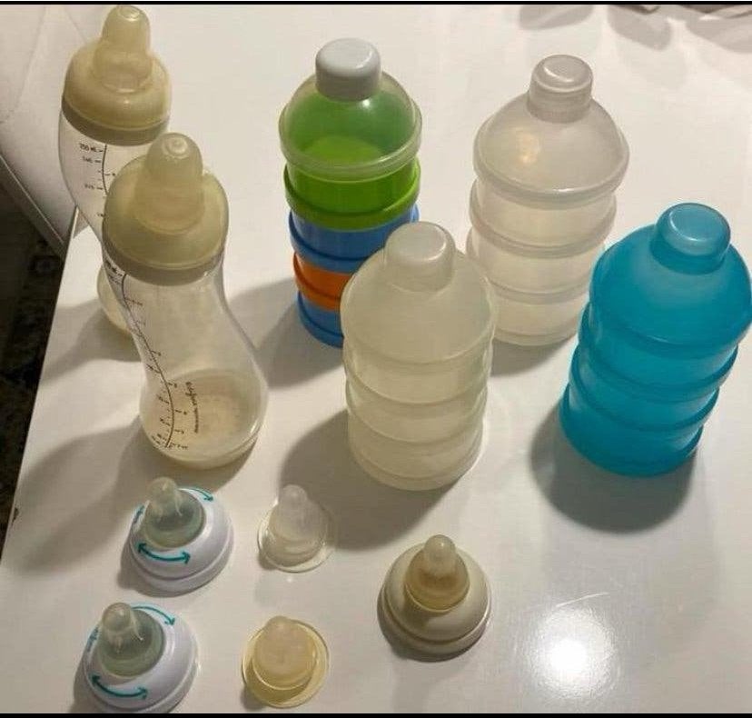 Babyflessen, spenen en bewaarbakjes set, Difrax, Gebruikt, Ophalen of Verzenden, Babyfles