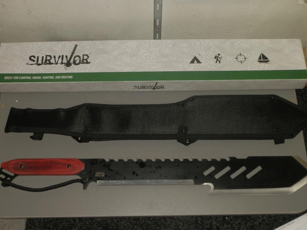 Machete full lang survivor nieuw ., Ophalen of Verzenden, Overige soorten, Overige gebieden, Mes of Dolk