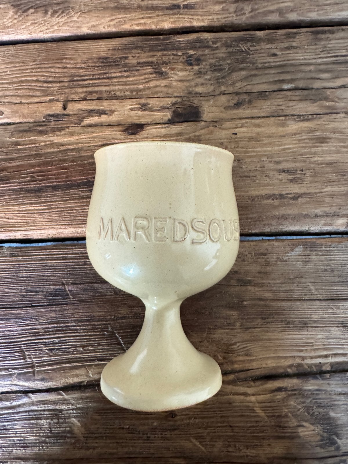 Vintage Maredsous bierglas - Aardewerk, Ophalen of Verzenden