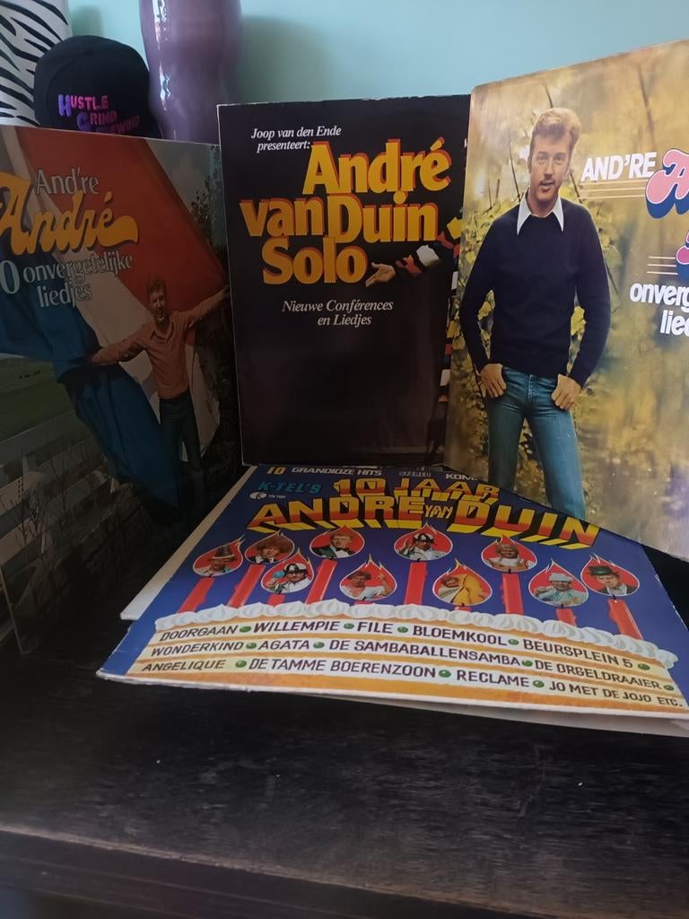 Vinyl 4X Andre van Duin, Cd's en Dvd's, Vinyl | Nederlandstalig, Gebruikt, Levenslied of Smartlap, Ophalen of Verzenden