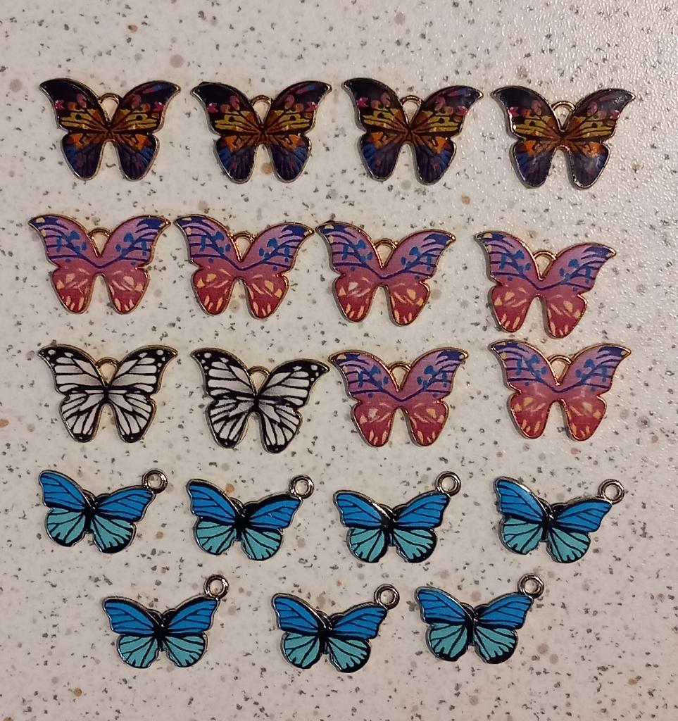 Metalen vlinder bedels, Hobby en Vrije tijd, Kralen en Sieraden maken, Ophalen of Verzenden, Nieuw, Bedel