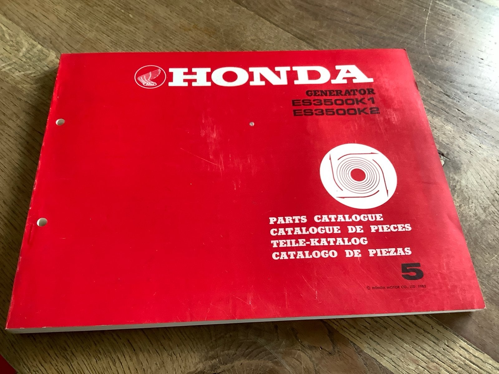 Honda Generator ES3500K1/K2 Onderdelencatalogus, Verzenden, Honda
