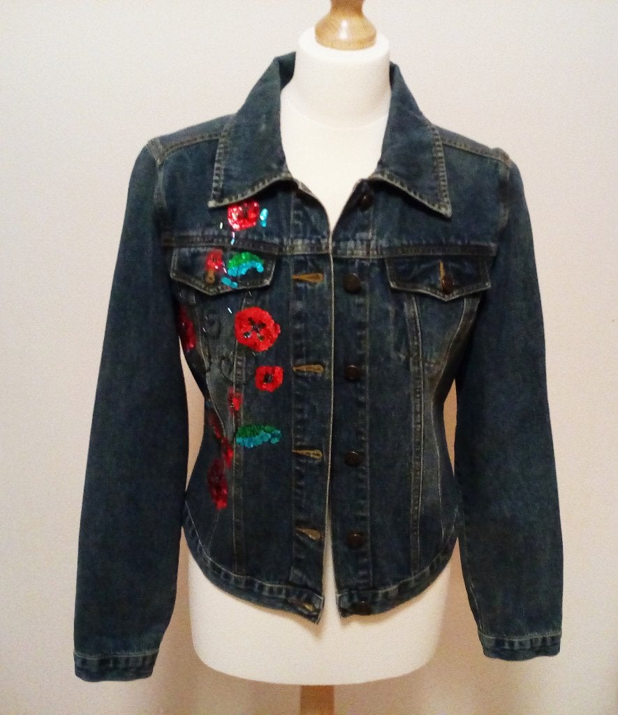 Vintage dames denim jack maat M, Kleding | Dames, Ophalen of Verzenden, Zo goed als nieuw, Maat 38/40 (M), Blauw