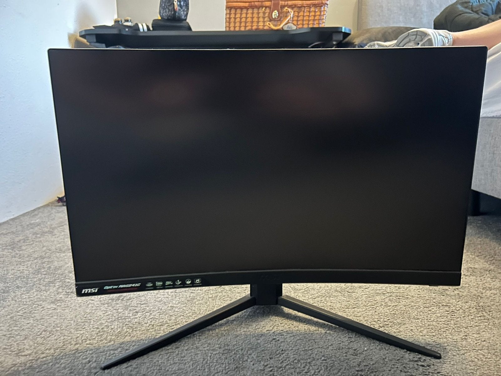 Msi optic mag241c monitor, Computers en Software, Monitoren, Ophalen, Curved, Zo goed als nieuw, LED