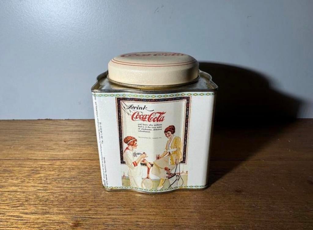 Vintage metalen opbergblik Coca Cola (1989).353, Ophalen of Verzenden, Zo goed als nieuw, Overige, Overige merken
